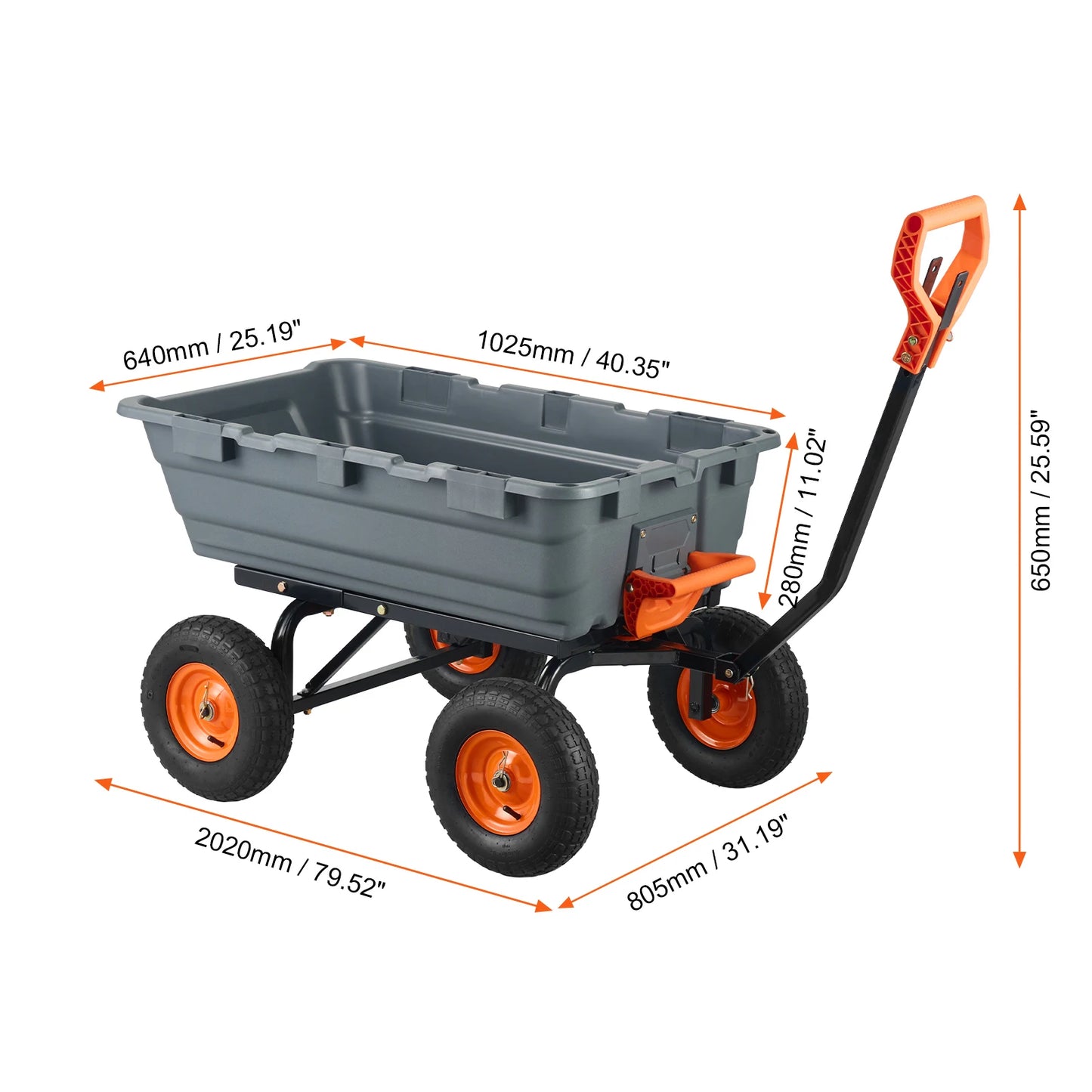 VEVOR SucceBuy Poly Garden Dump Cart Easy Assembly