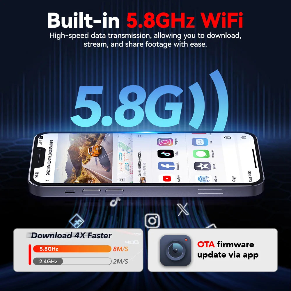 REDTIGER A4 Dash Cam Front Rear 4K Drive Recorder