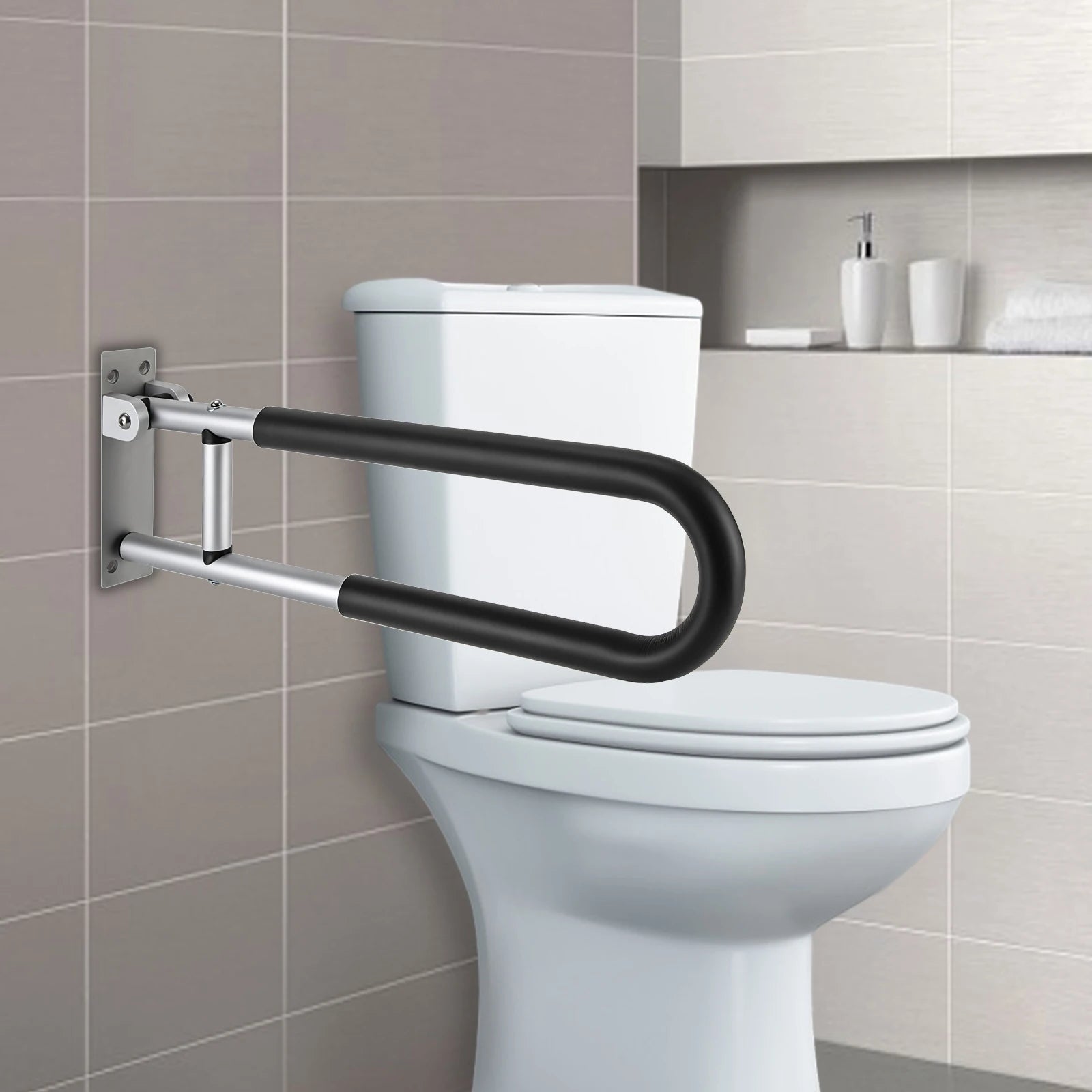 Foldable Shower Handrail Grab Bar for Safety Support - Safety First Gear 25