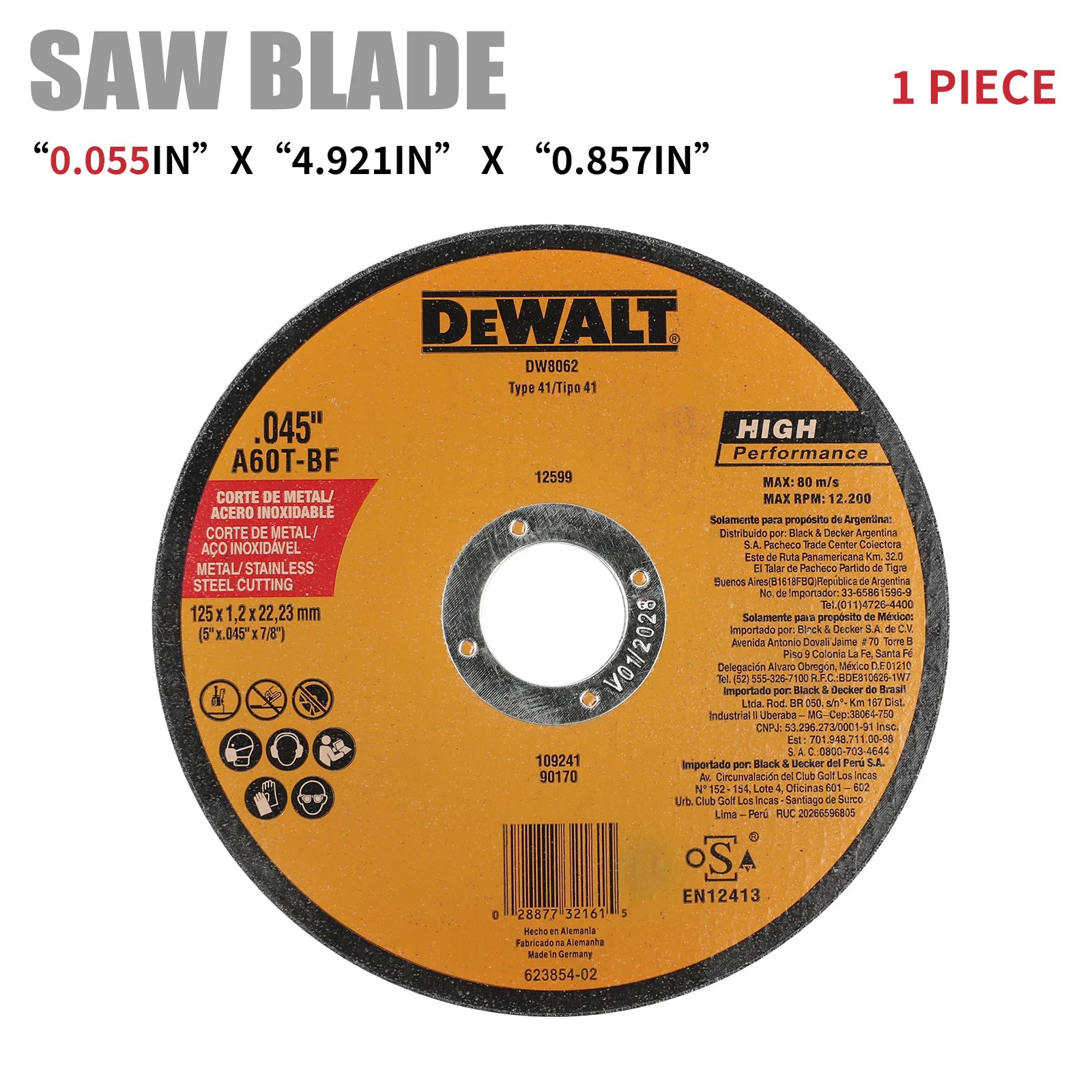 DEWALT Circular Saw Blades For Wood Metal And Concrete - Safety First Gear 25