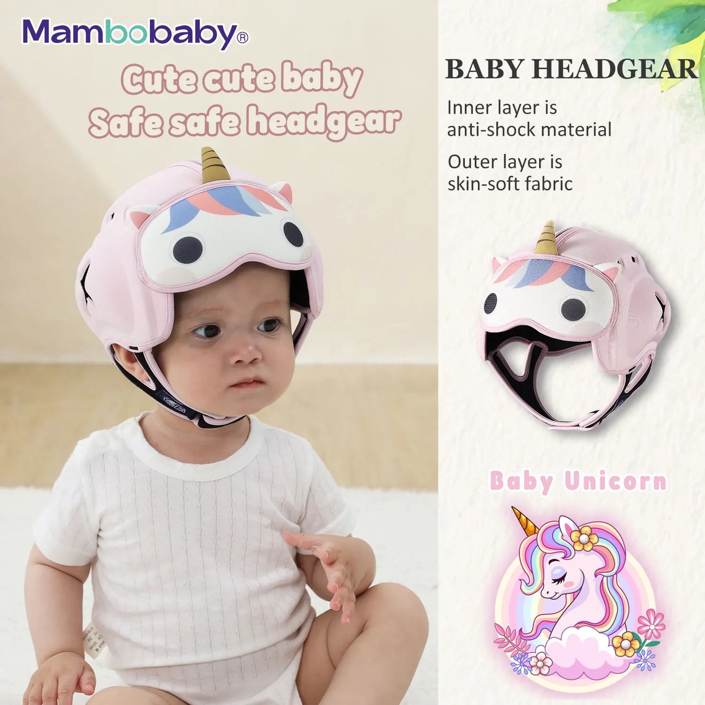 Mambobaby Anti-Shock Baby Helmet for Safe Crawling and Walking - Safety First Gear 25