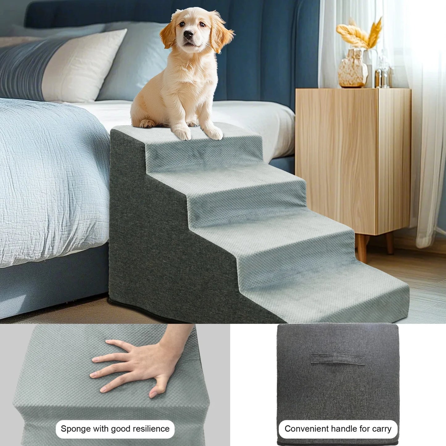 Dog Door Foam Dog Stairs For Sofa Bed Non Slip - Safety First Gear 25