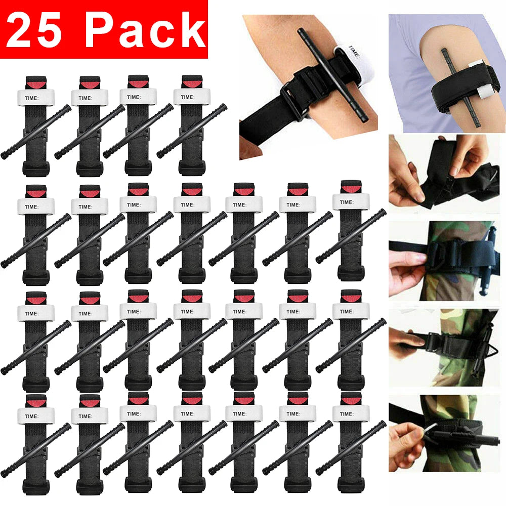 Emergency Tourniquet Set for Outdoor First Aid and Survival - Safety First Gear 25