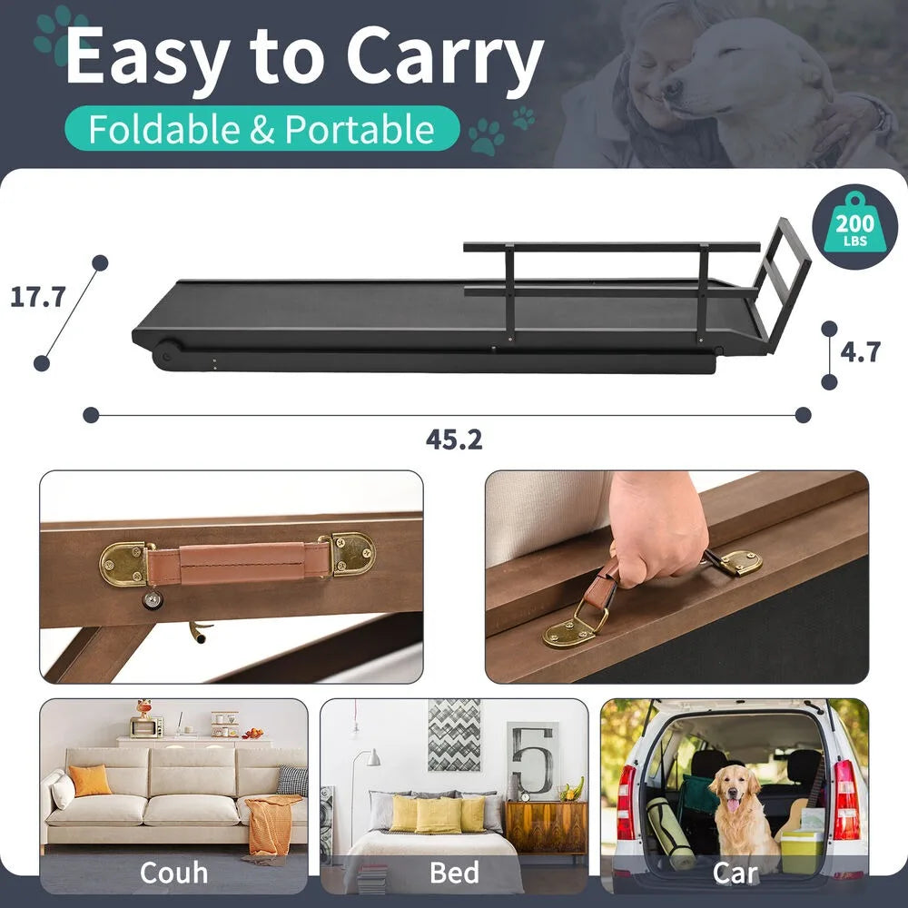 Folding Dog Ramp for Easy Access to Beds and Cars - Safety First Gear 25