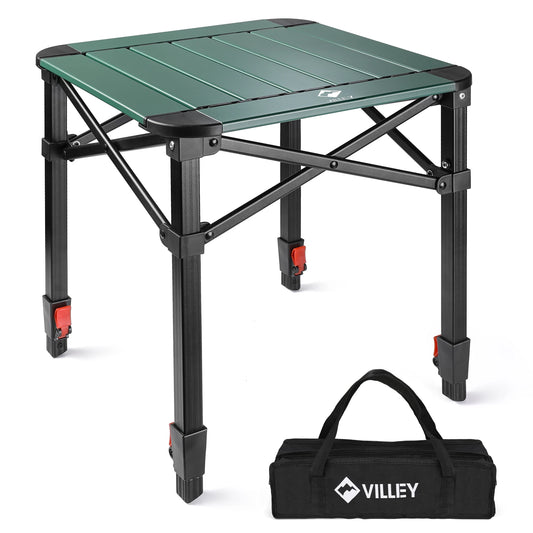VILLEY Folding Aluminum Camping Square Table With Carry Bag - Safety First Gear 25