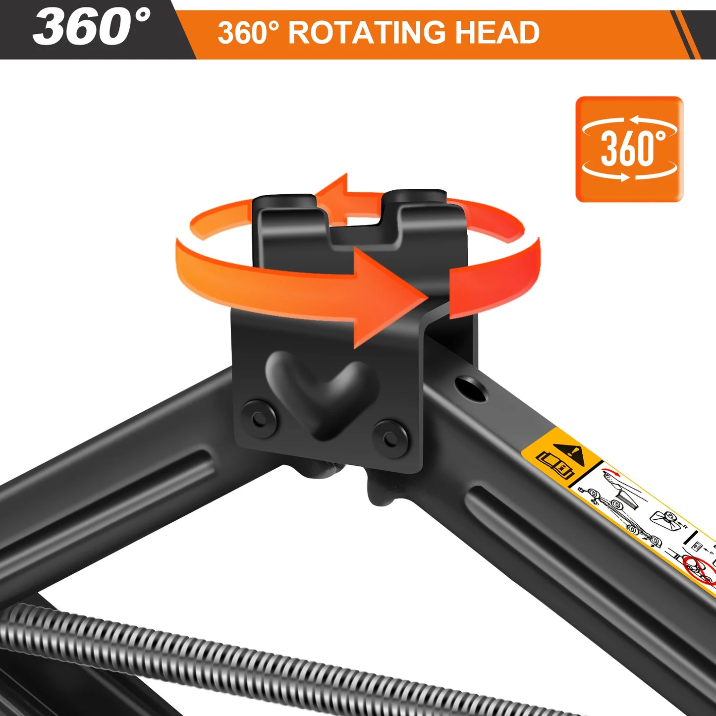 DayPlus 2 Ton Car Scissor Jack Emergency Lift Stand