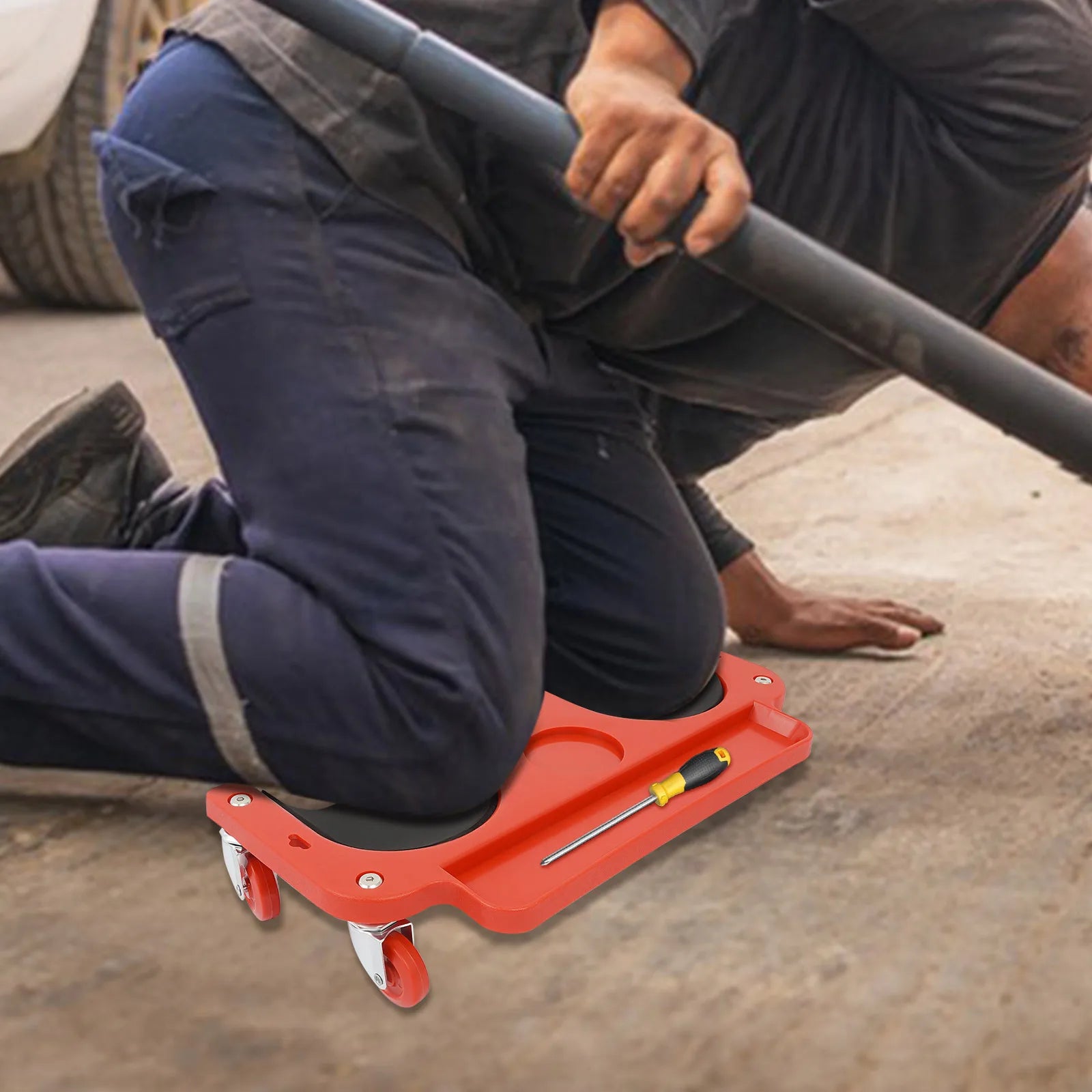 Movable Knee Pad For Car Repair And Kneeling Comfort - Safety First Gear 25