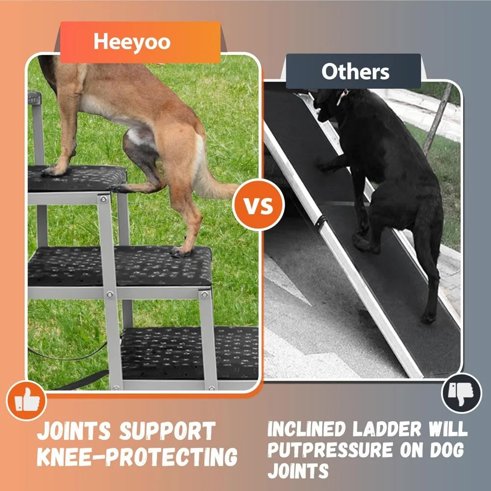 Lightweight Metal Dog Ramp Cars SUVs Up To 200 Lbs - Safety First Gear 25