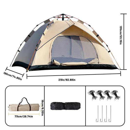 Pakicetus Family Camping Tent Windproof Easy Setup - Safety First Gear 25