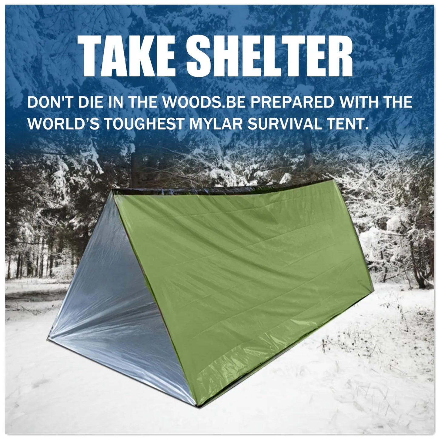Two Person Outdoor Camping Tent Waterproof Lifesaving Emergency Shelter Kit - Safety First Gear 25