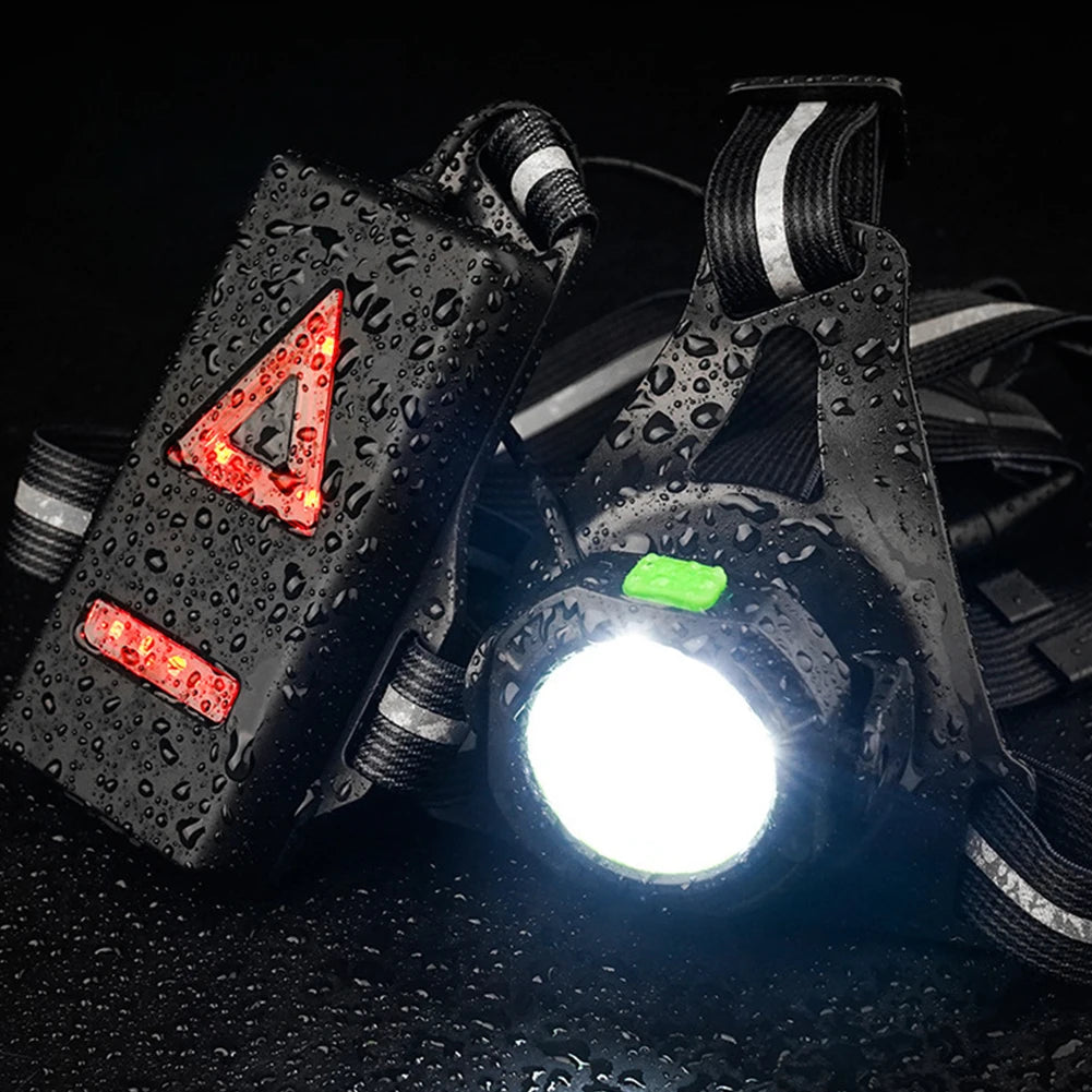 LED Cycling Chest Light 3 Modes Ultra Bright Safety Lamp Adjustable Lightweight Chest Run Light 360LM for Camping Hiking Running