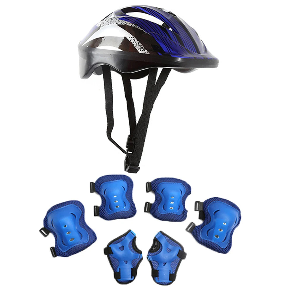 Hign-concerned 7Pcs Safety Skating Helmet Pad Set For Kids - Safety First Gear 25