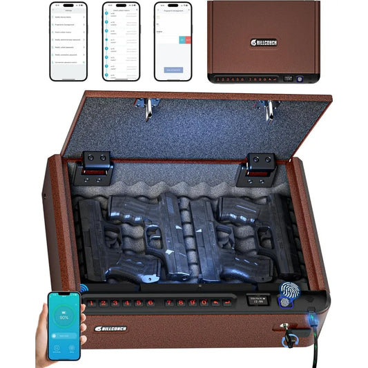 Chamber Biometric FingerprintActivated Handgun Security Safe FourWay Quick Access App - Safety First Gear 25
