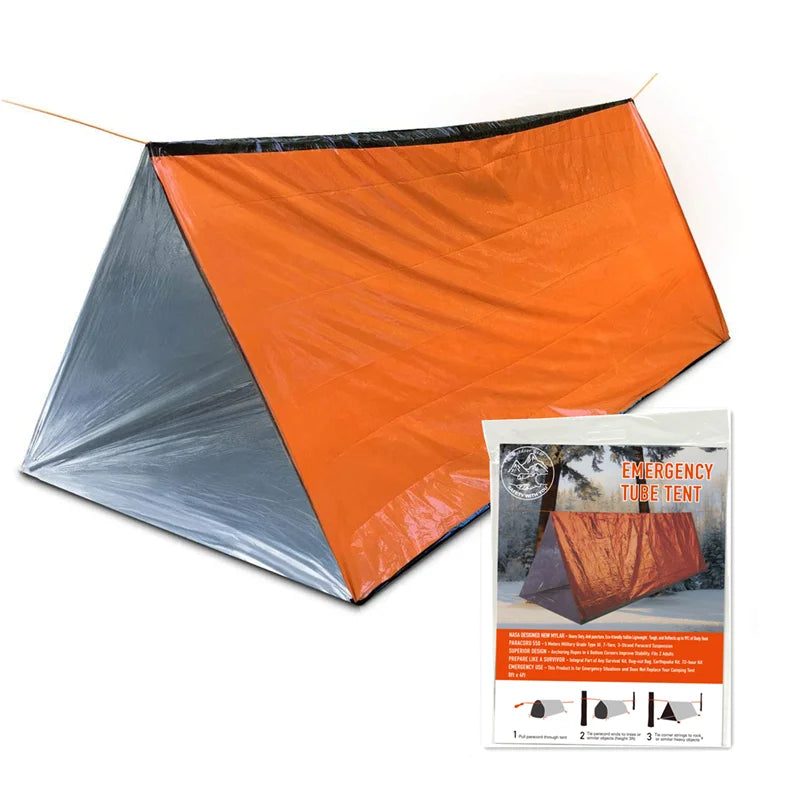 Two Person Outdoor Camping Tent Waterproof Lifesaving Emergency Shelter Kit - Safety First Gear 25