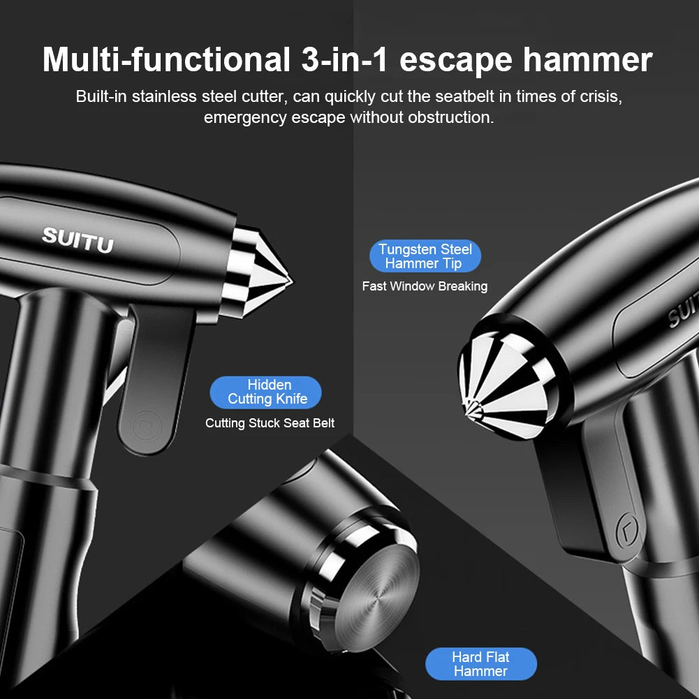 MOJOYCE Car Safety Hammer Seat Belt Cutter 2 In One