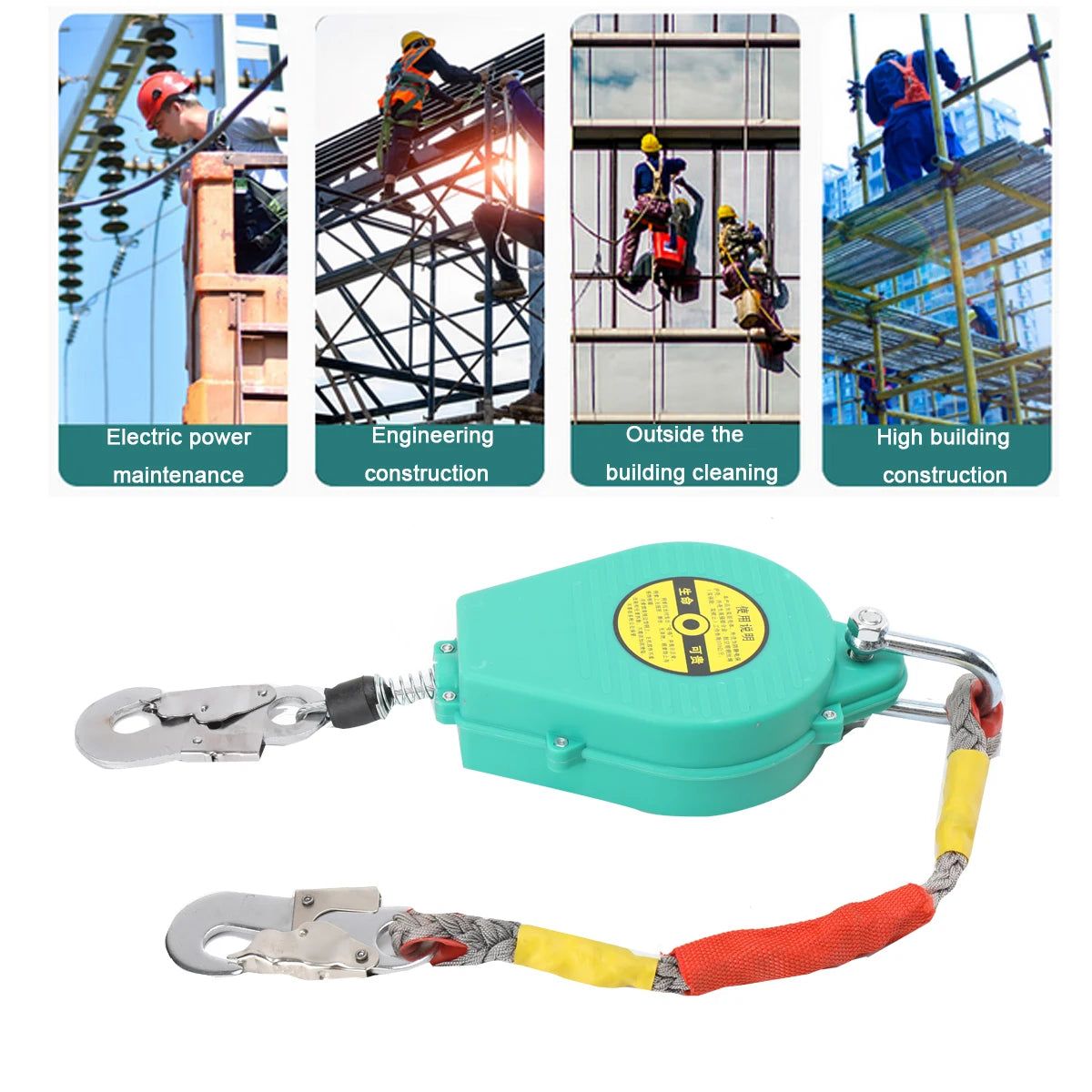 Hign-concerned Self Retracting Lifeline Fall Arrester With Alloy Hook