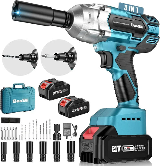 Seesii WH700 Brushless Cordless Impact Wrench 600Nm