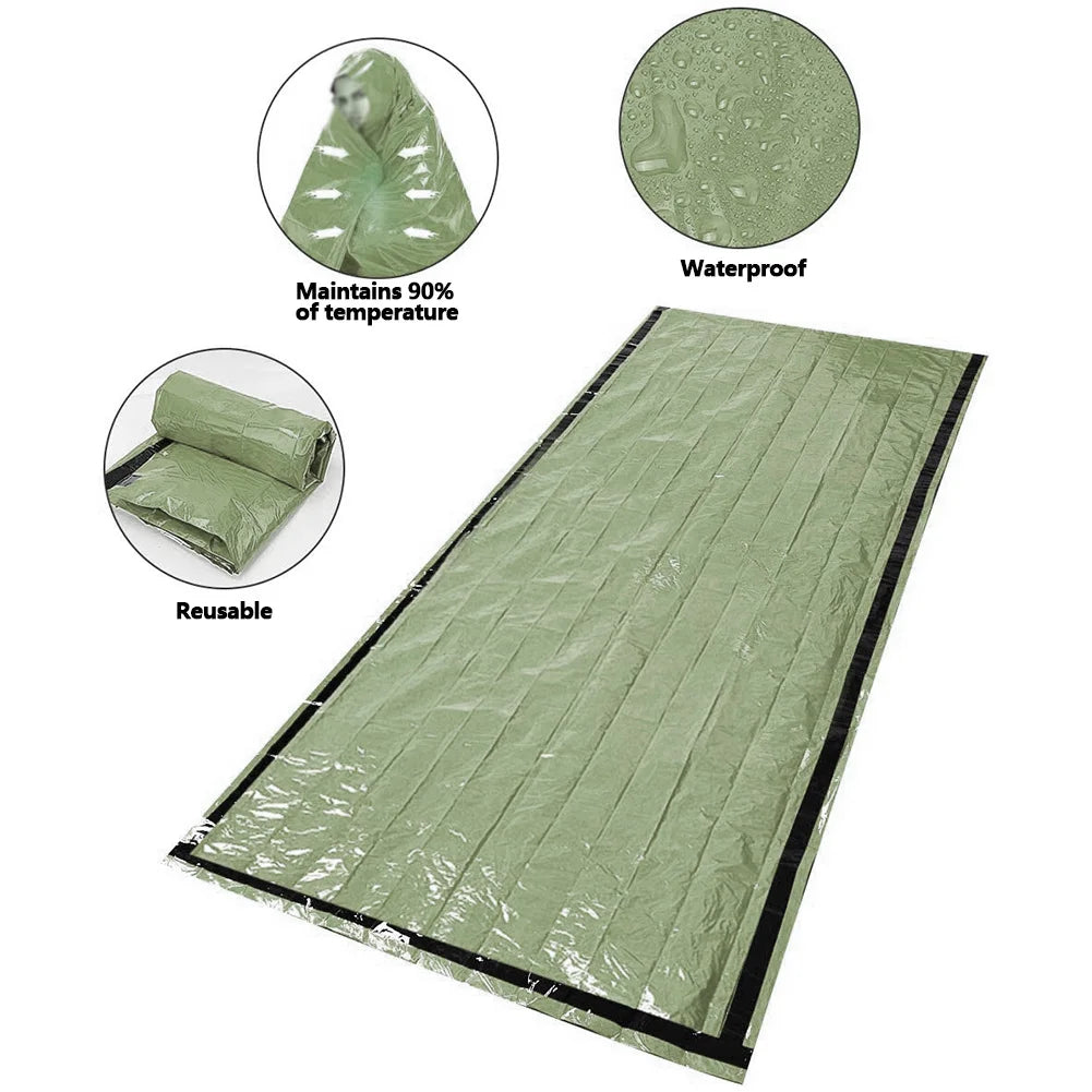 APWIKOGER Emergency Waterproof Sleeping Bag for Camping and Hiking - Safety First Gear 25