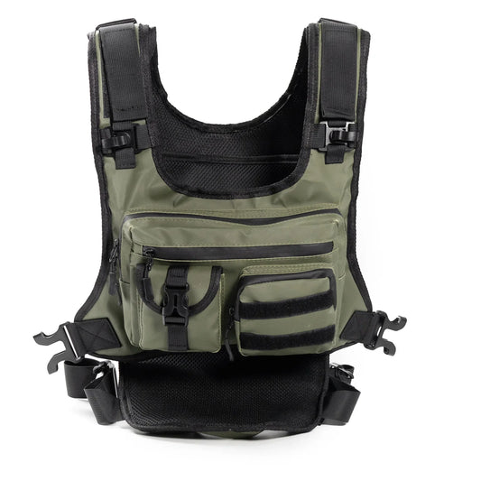 Men's Tactical Chest Bag Hydration Vest for Cycling and Hiking