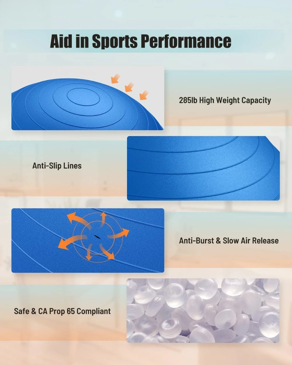 Hign Concerned Yoga Ball Explosion Proof Stability Ball - Safety First Gear 25