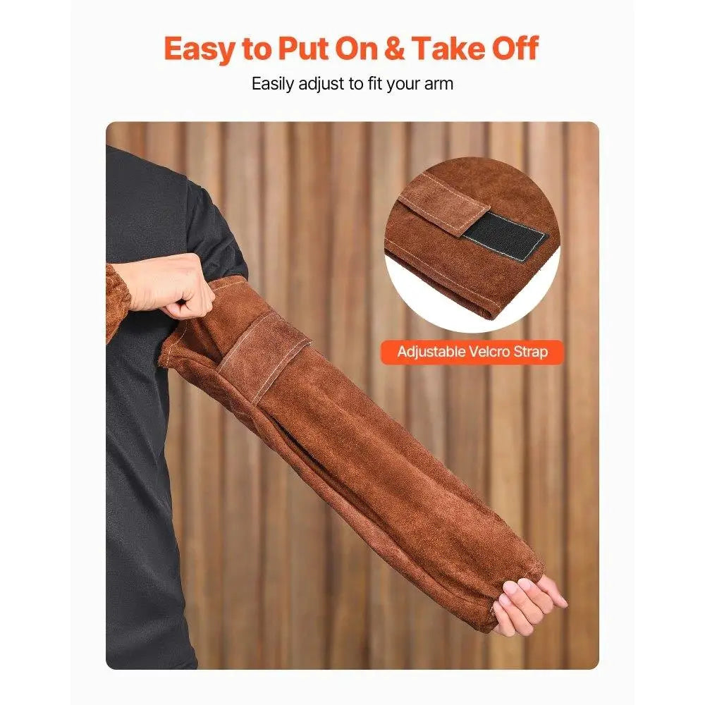 Hign Concerned Heavy Duty Cowhide Leather Welding Sleeves - Safety First Gear 25