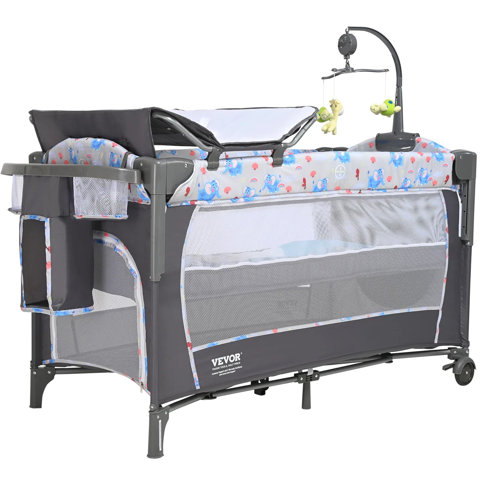 SucceBuy Baby Bassinet Bedside Sleeper With Storage Wheels - Safety First Gear 25