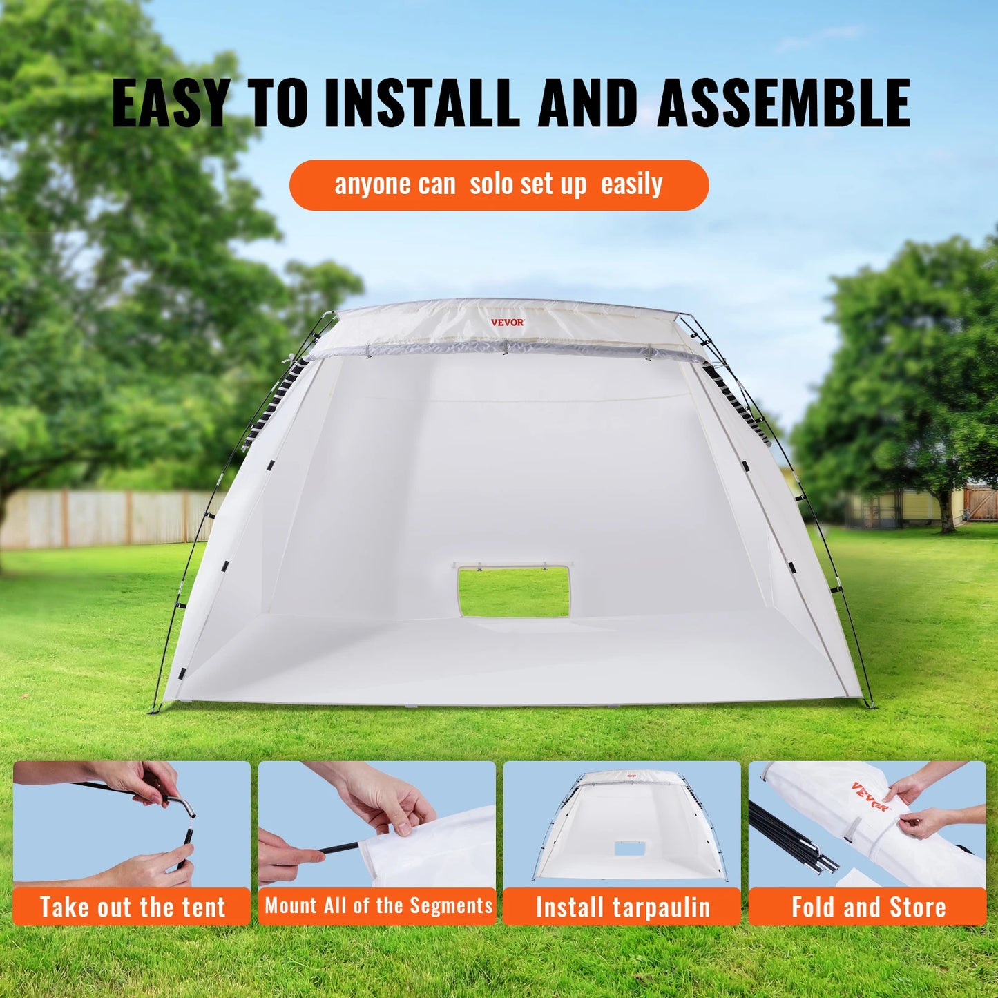 SucceBuy Portable Paint Booth Shelter Foldable Spray Painting Tent - Safety First Gear 25