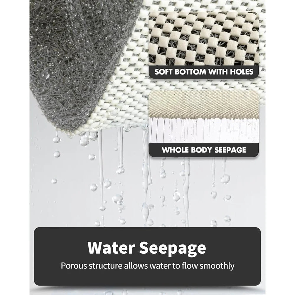 Non Slip Quick Drying Bathroom Safety Bath Mat Rug - Safety First Gear 25