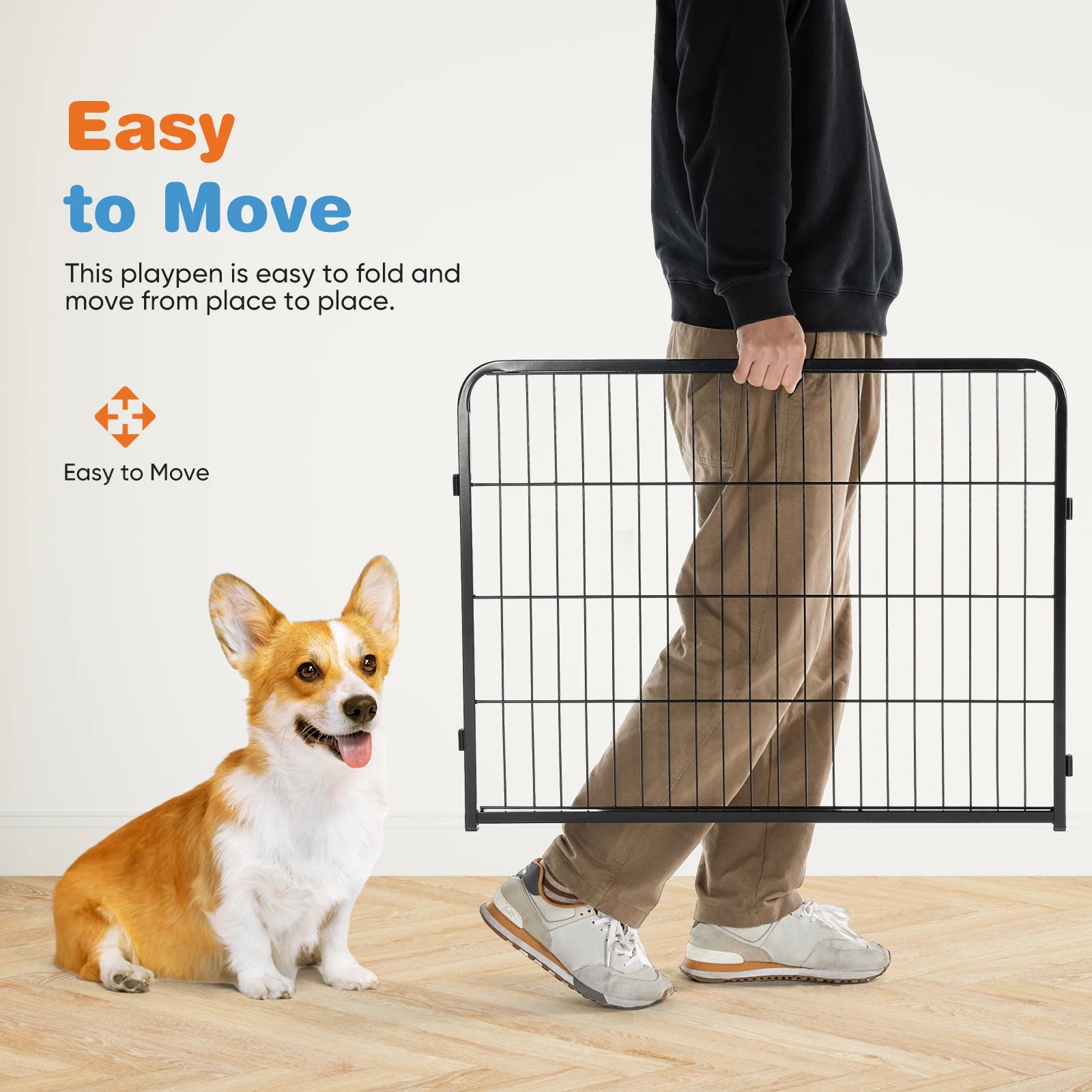 Heavy Duty Metal Dog Playpen for Indoor and Outdoor Use - Safety First Gear 25