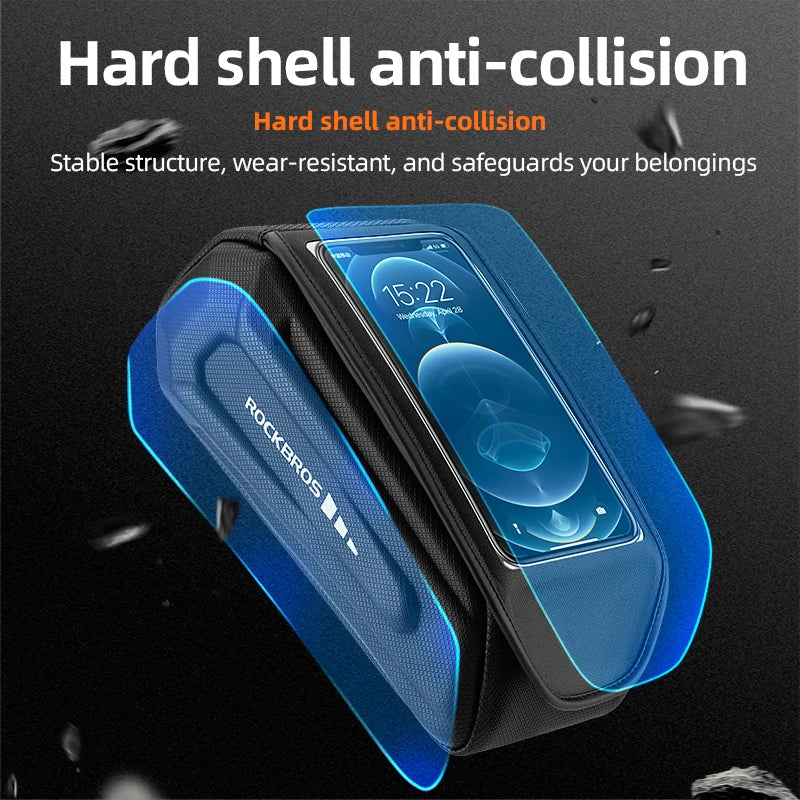 RockBros 1.7L Bike Phone Bag Waterproof Front Frame Case - Safety First Gear 25