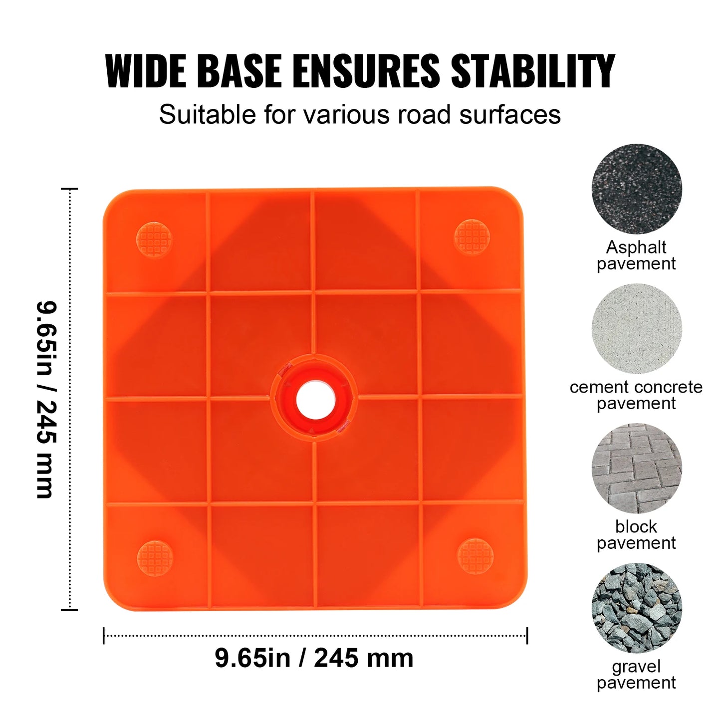 SucceBuy Safety Cones 2/4Pack 18/28inch Collapsible Traffic Construction Cones for Traffic Control Driving Training Parking Lots