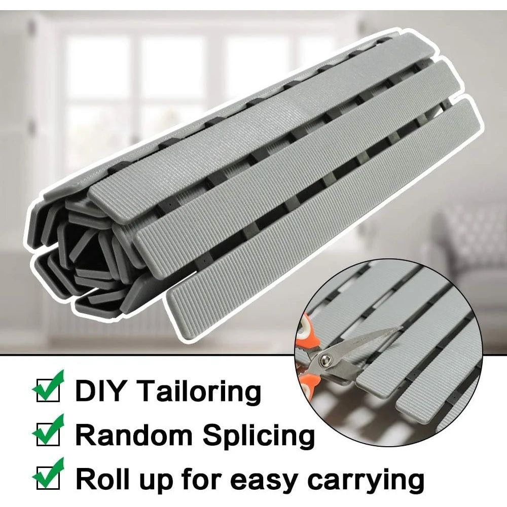 Non Slip Bath Mat with Suction Cups and Fast Drain Holes - Safety First Gear 25