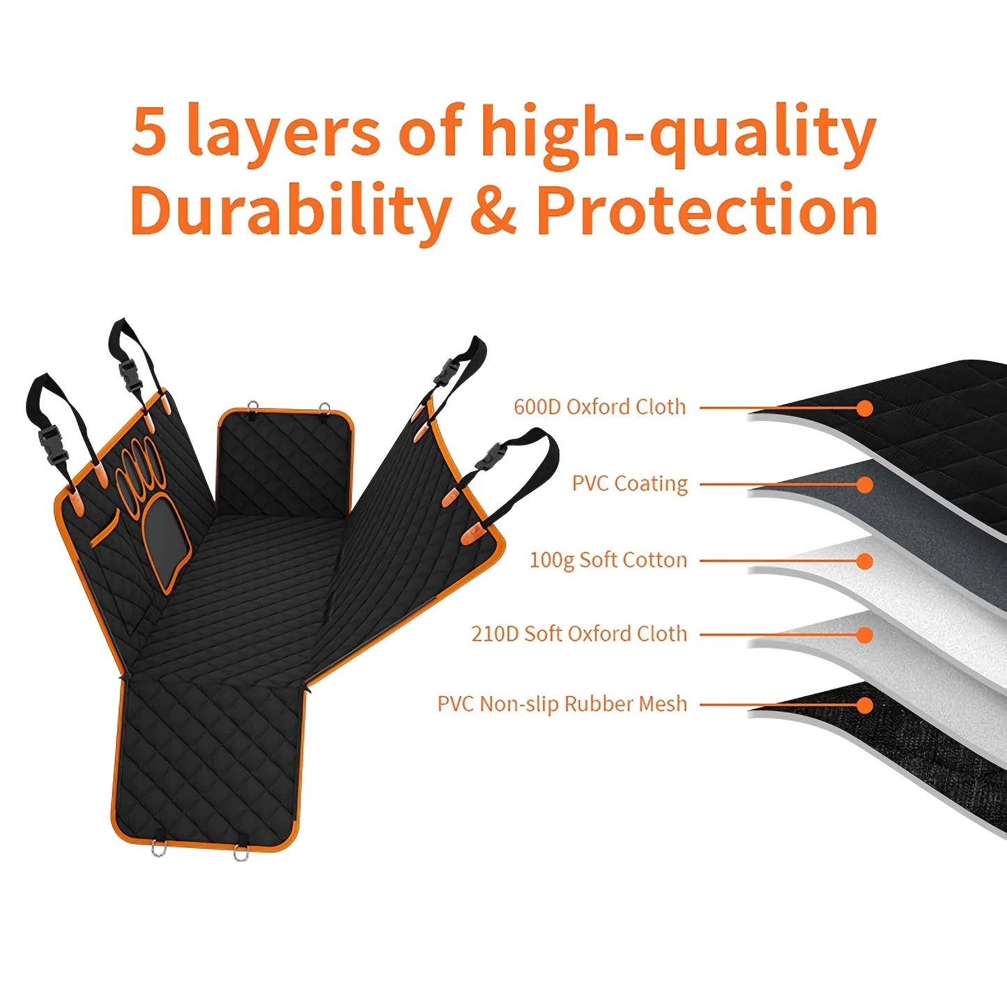 Zhejiang Dog Seat Cover Hammock Waterproof Heavy Duty Anti Slip For Cars