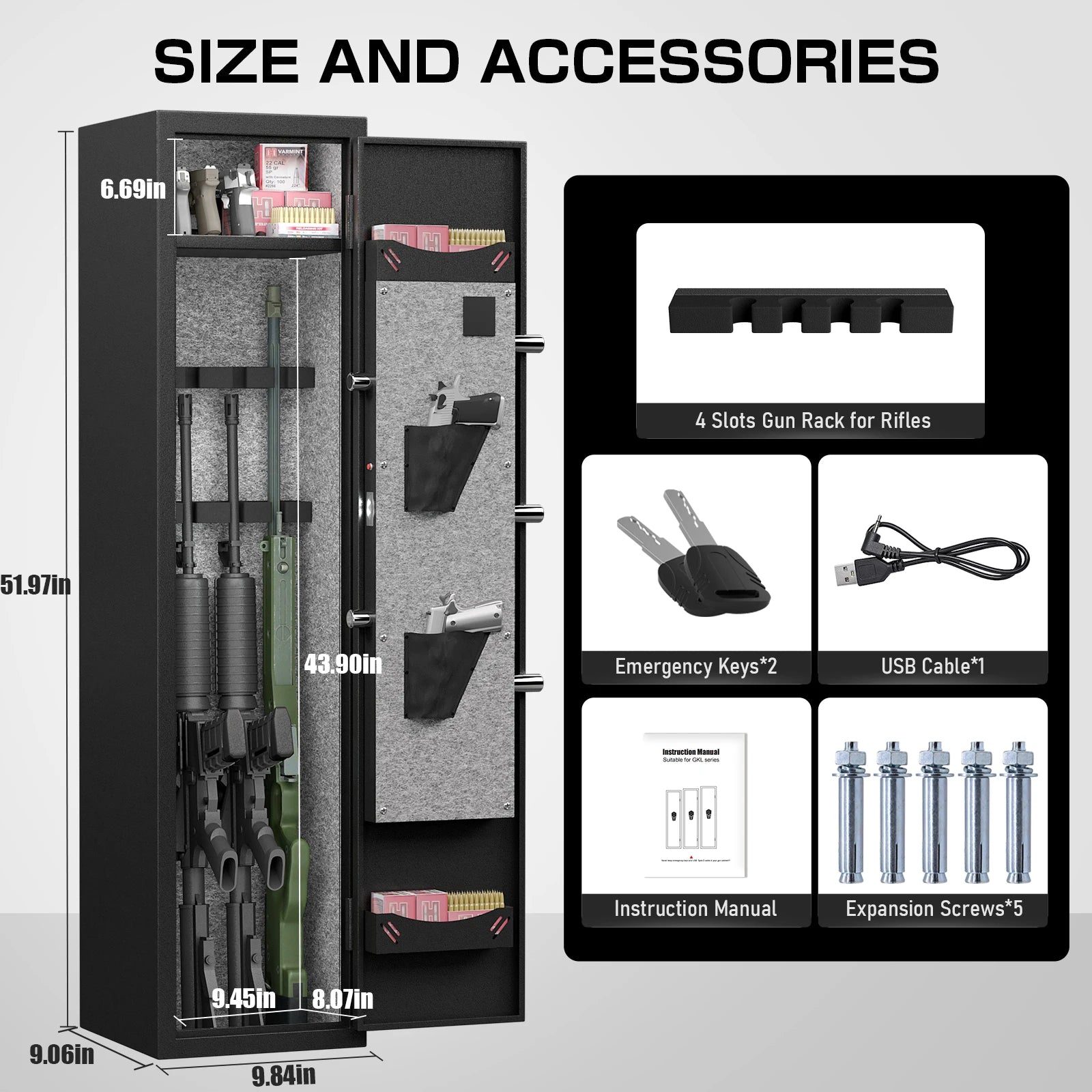 Quick Access Gun Safe with Silent Mode and Alarm System - Safety First Gear 25