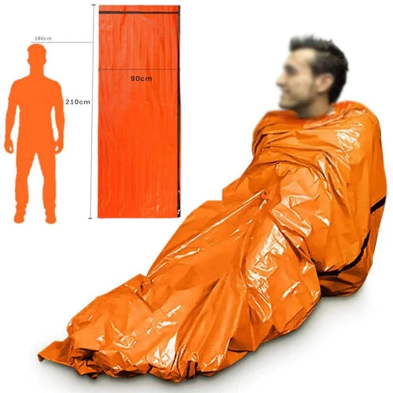 Portable Waterproof Emergency Survival Sleeping Bag Mylar Blanket - Safety First Gear 25