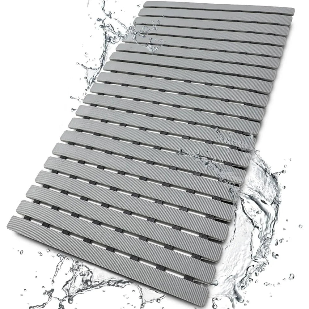 Non Slip Bath Mat with Suction Cups and Fast Drain Holes - Safety First Gear 25
