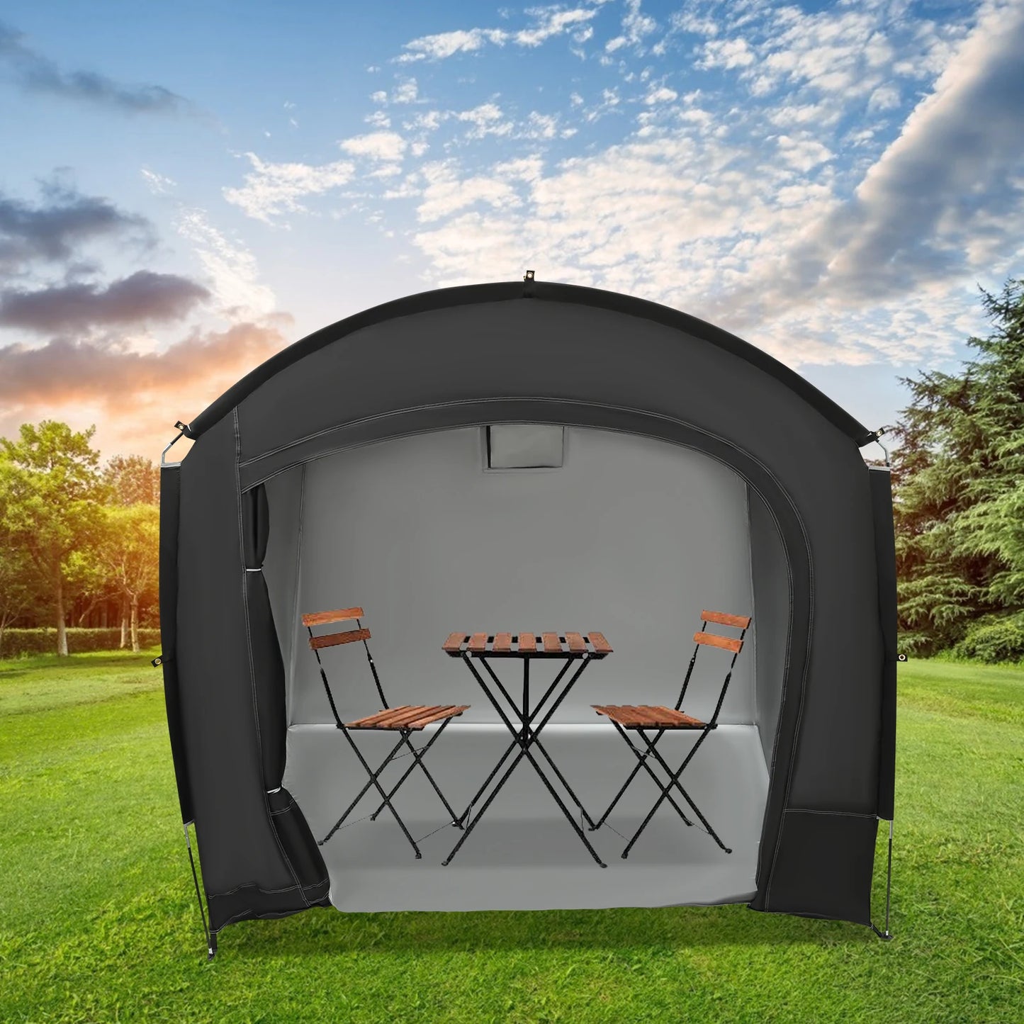 Bymaocar Travel Bike Storage Tent Outdoor Shed for 3-4 Bikes
