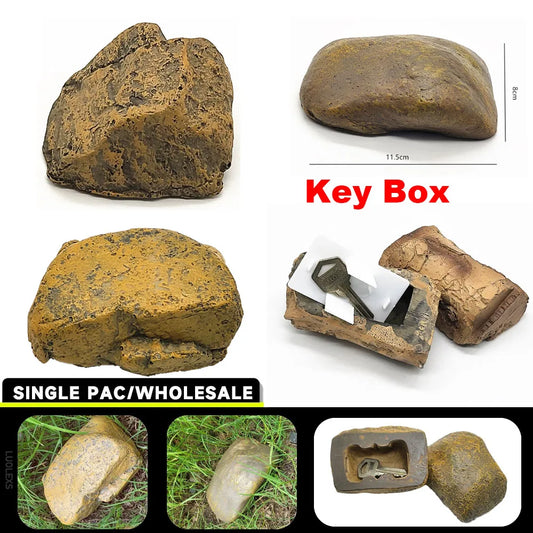 Simulated Stone Hidden Key Storage Box for Private Essentials - Safety First Gear 25