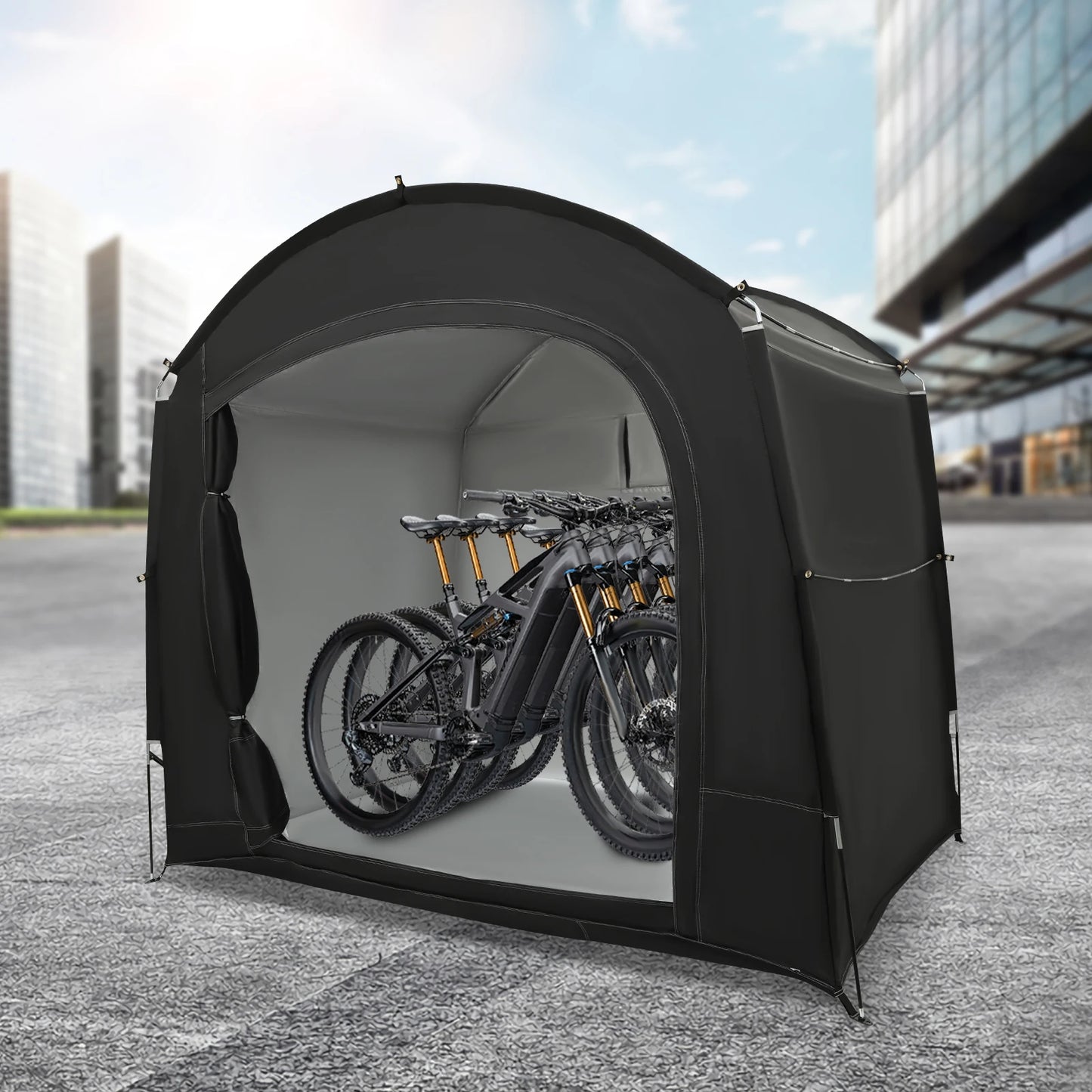 Bymaocar Travel Bike Storage Tent Outdoor Shed for 3-4 Bikes