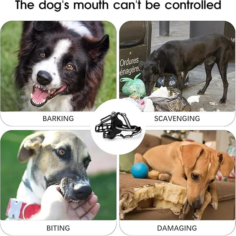 Reflective Dog Muzzle for Safe and Comfortable Pet Training - Safety First Gear 25