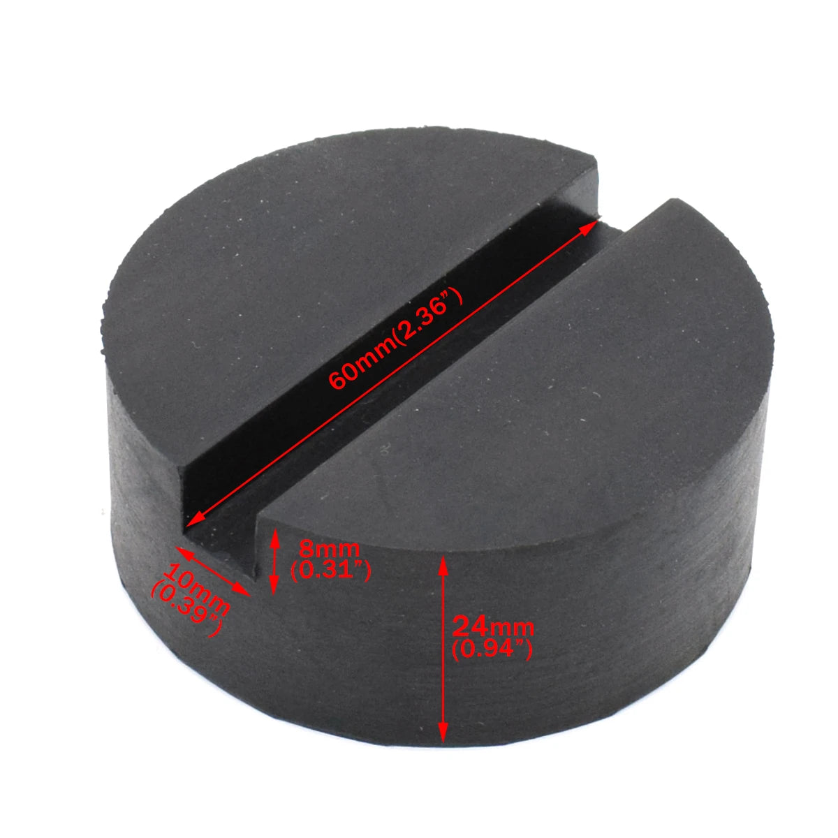 Anti-Slip Rubber Jack Pad Rail Adapter for Heavy-Duty Car Lifts