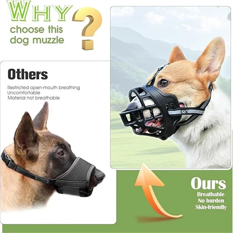 Reflective Dog Muzzle for Safe and Comfortable Pet Training - Safety First Gear 25