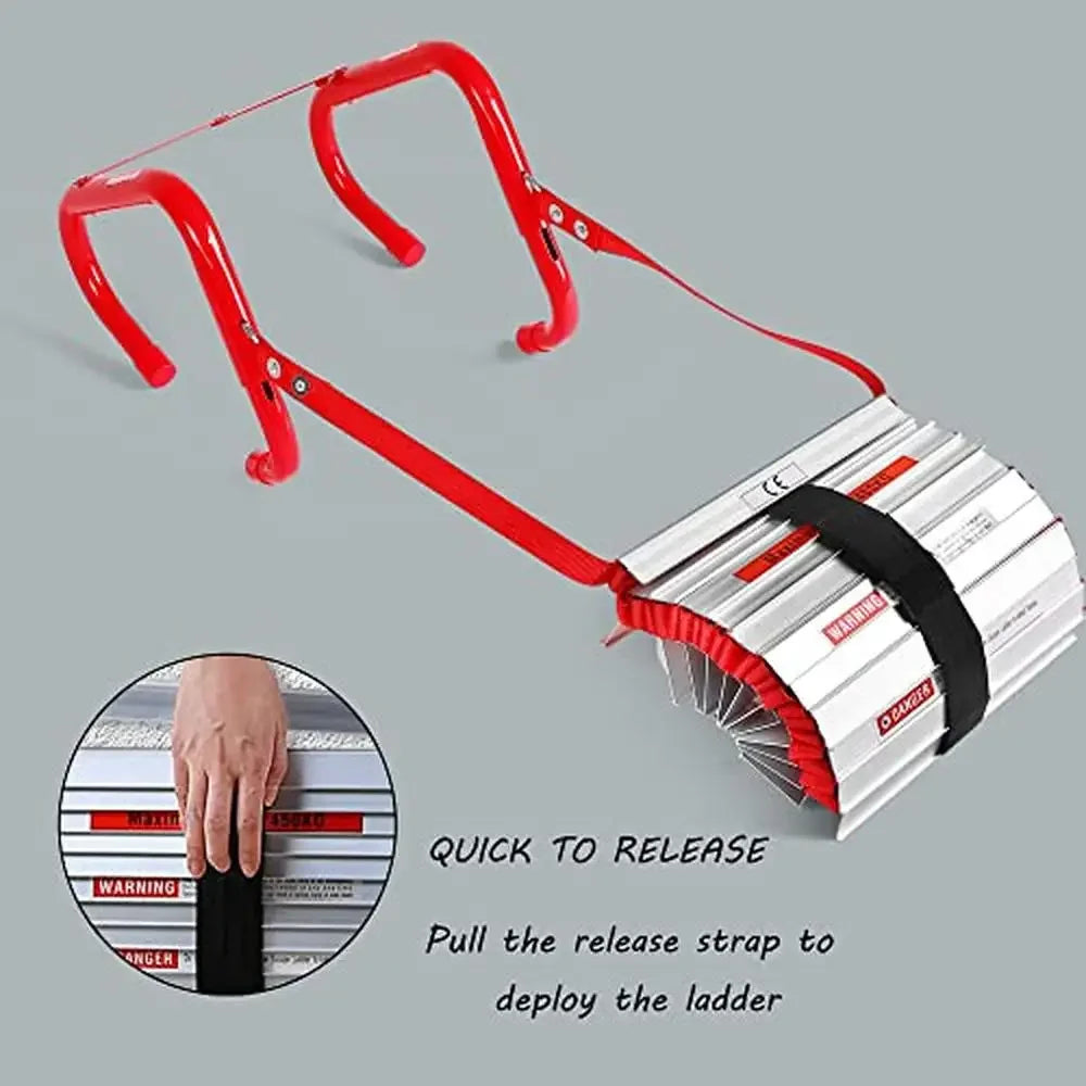 Portable Aluminum Emergency Escape Ladder for Fire Safety - Safety First Gear 25