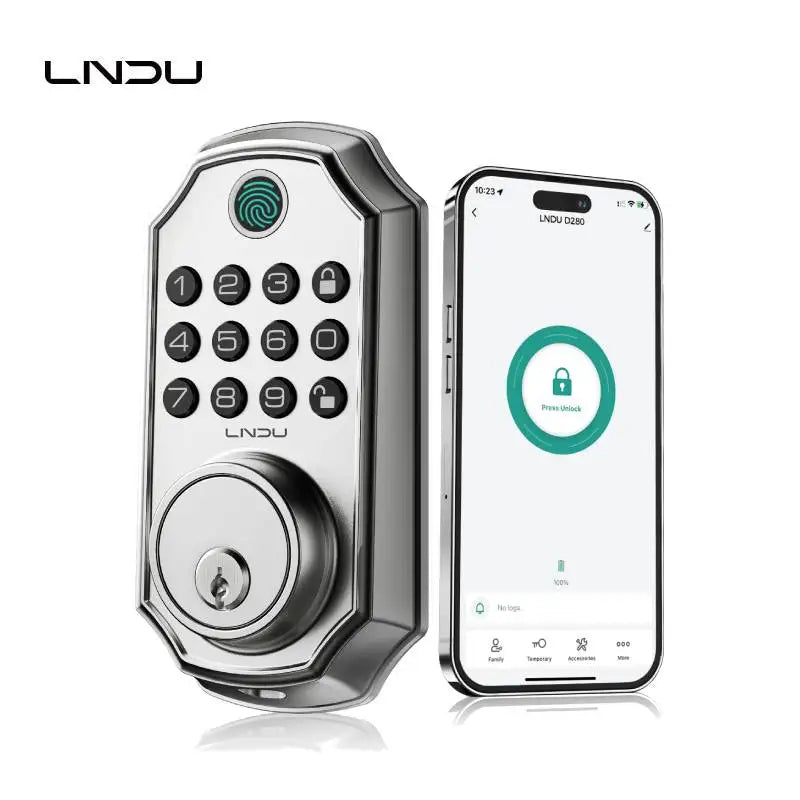 LNDU D280L Smart Door Lock With Fingerprint Keypad Pro - Safety First Gear 25