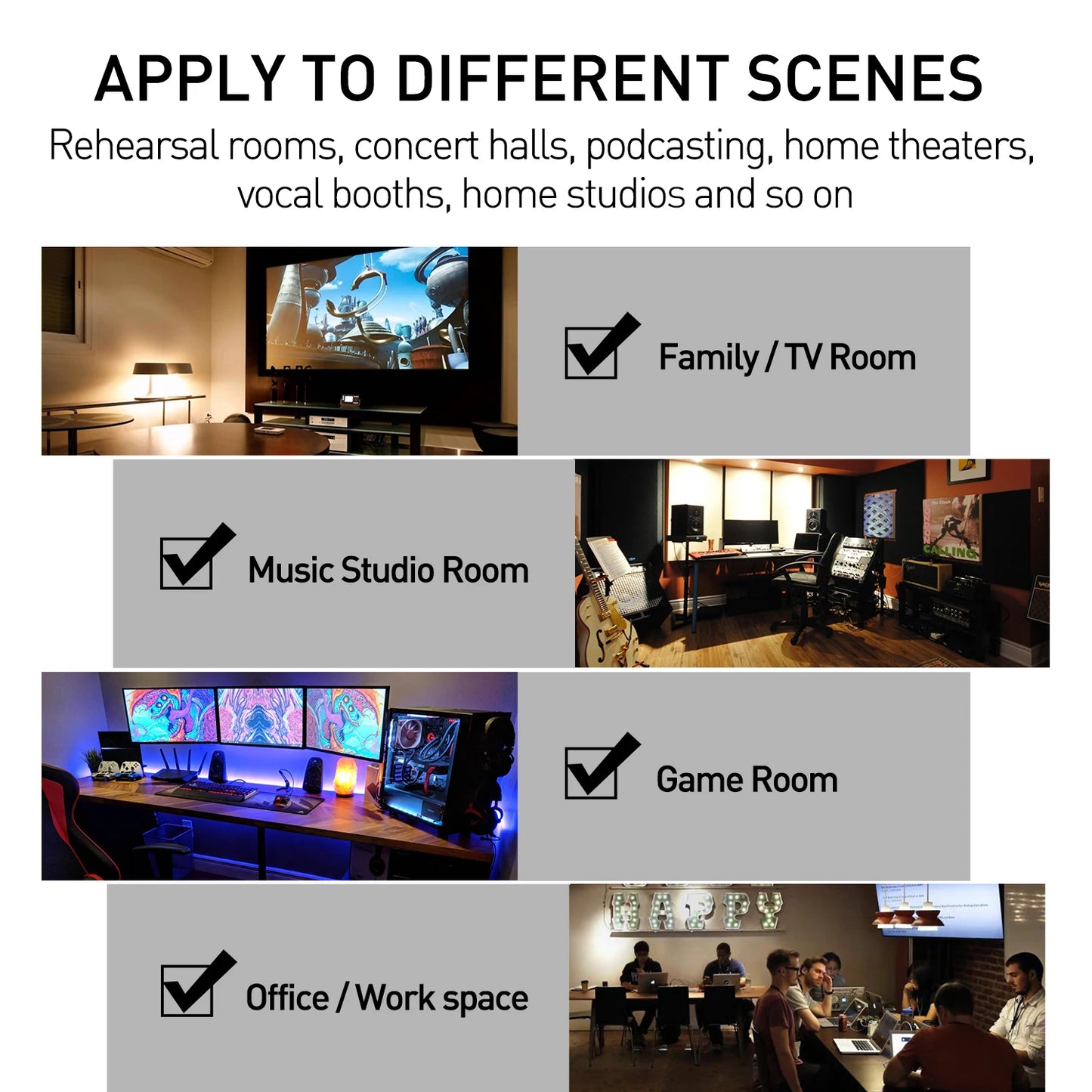 Acoustic Foam Panels for Soundproofing Home and Office Spaces - Safety First Gear 25