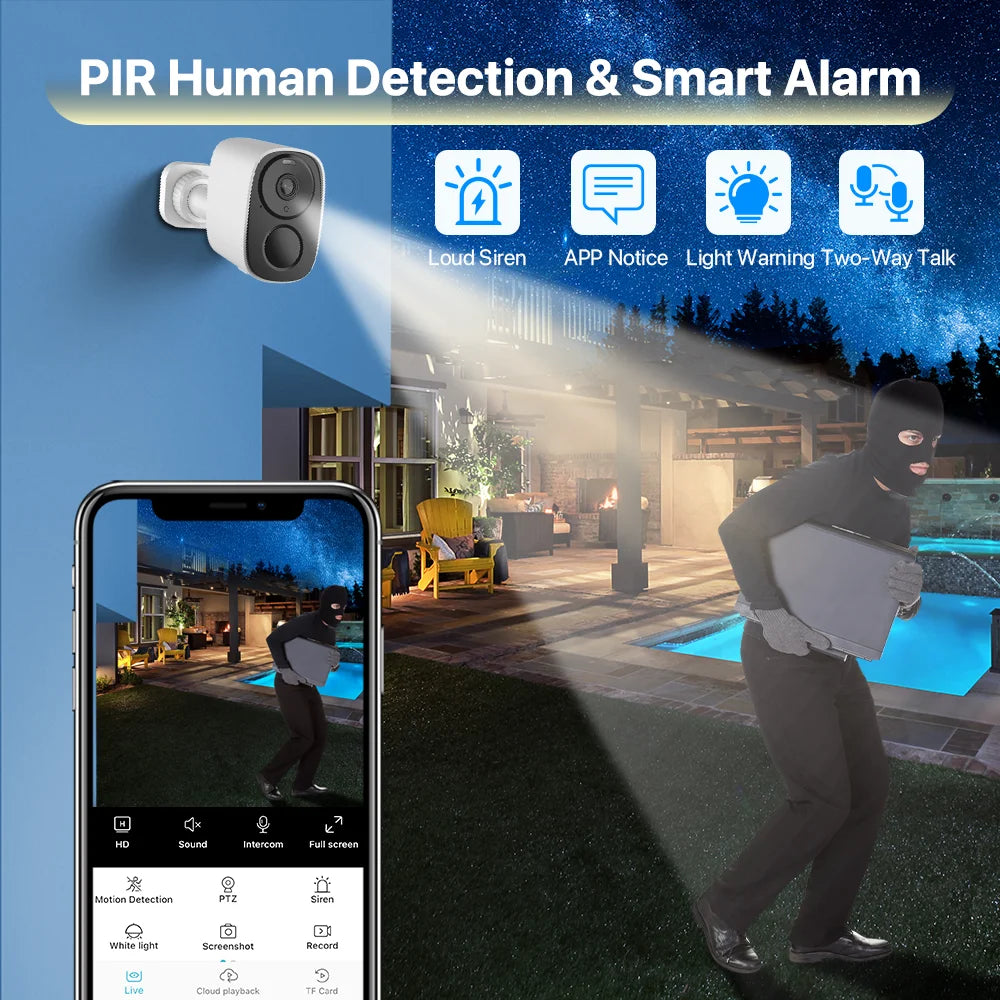 Vstarcam 2K Wireless Solar Security Camera with Two Way Audio - Safety First Gear 25