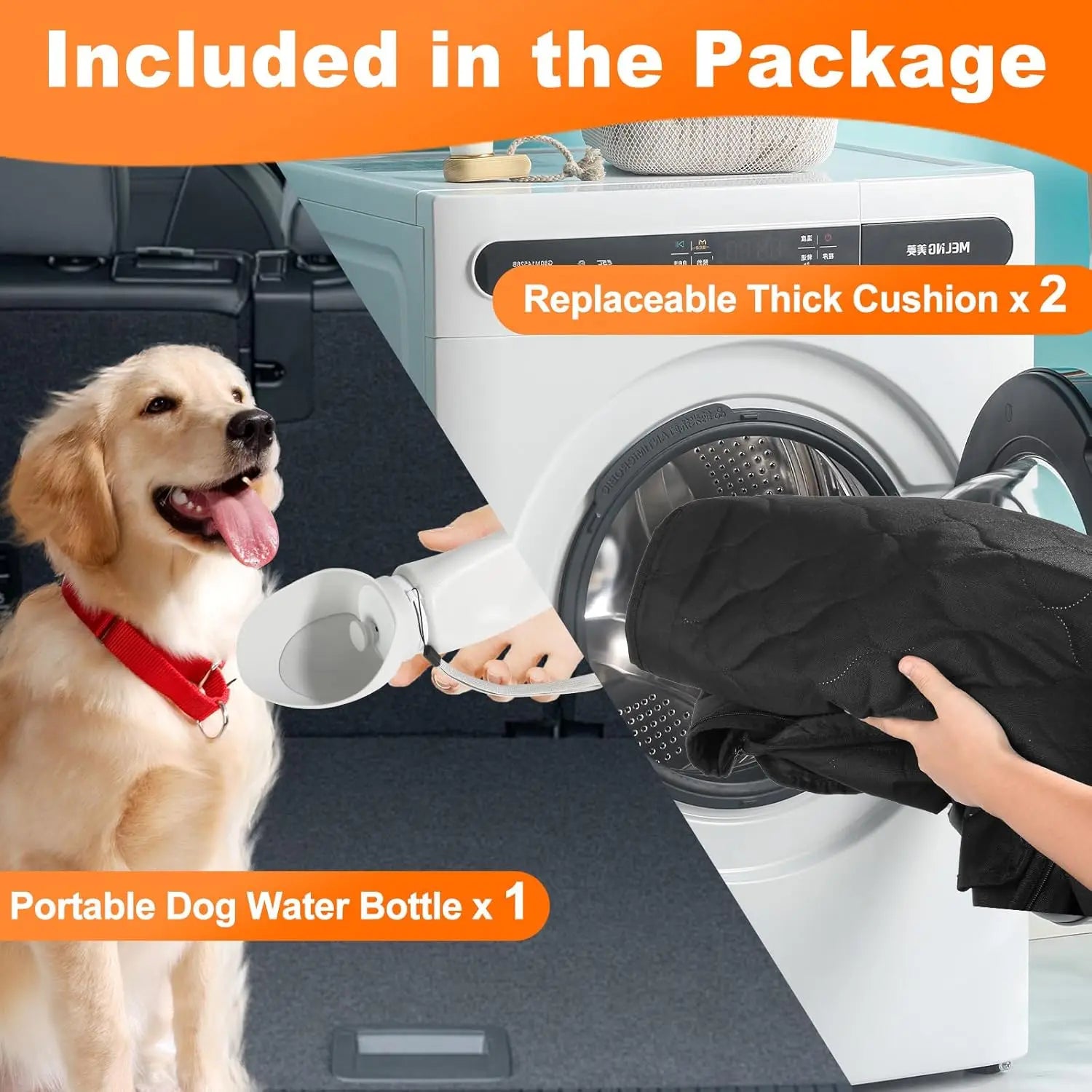 Waterproof Dog Car Seat Cover and Safety Hammock for Travel - Safety First Gear 25