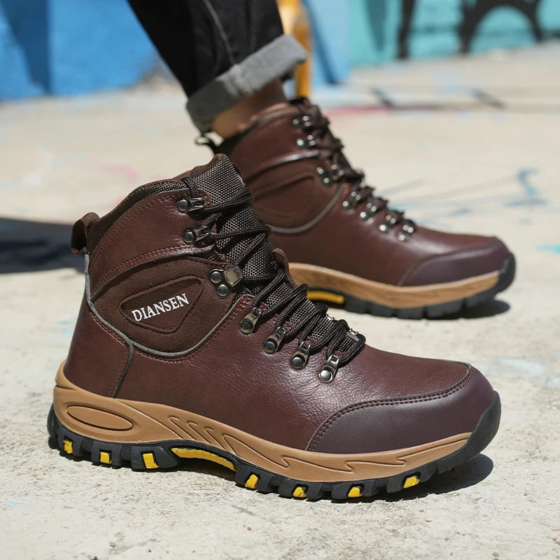 Veigar Waterproof Leather Work Boots Durable Safety Shoes - Safety First Gear 25