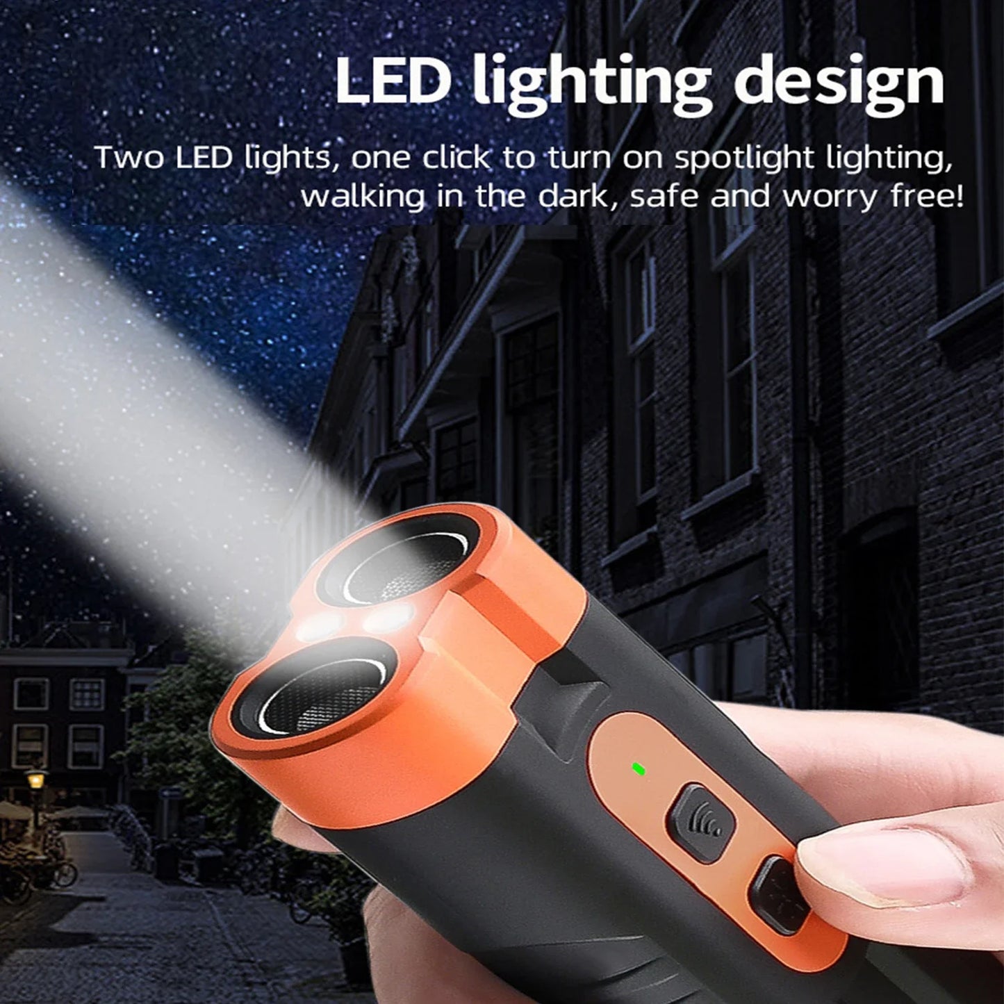 Dual Head Ultrasonic Dog Repeller with LED Flashlight - Safety First Gear 25