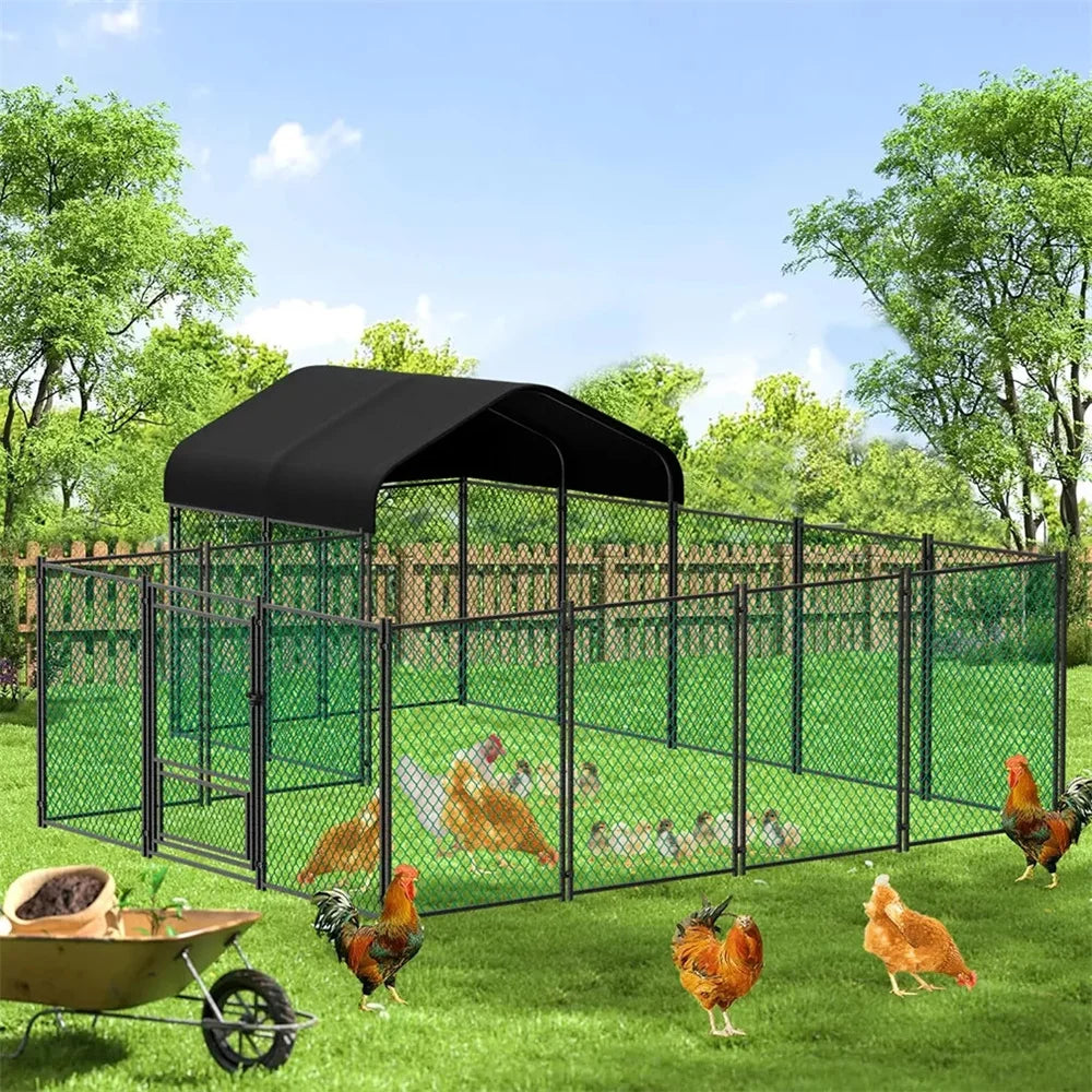 BORWART Heavy Duty Walk In Chicken Coop With UV Cover